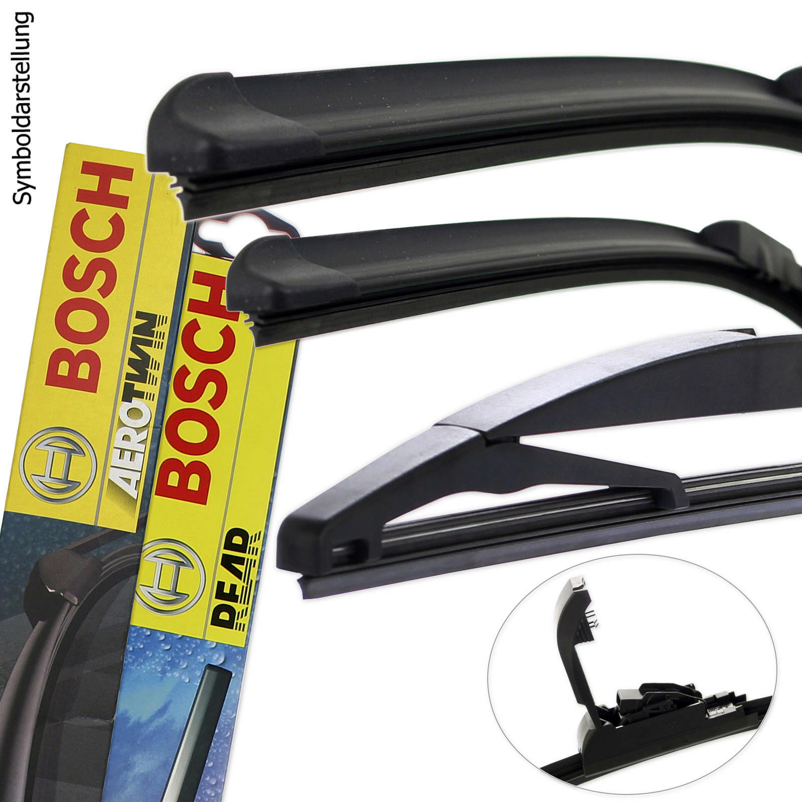 Hinten für Renault Clio 2 1.0-3.0 Bosch Scheibenwischer Wischblatt Set Vorne