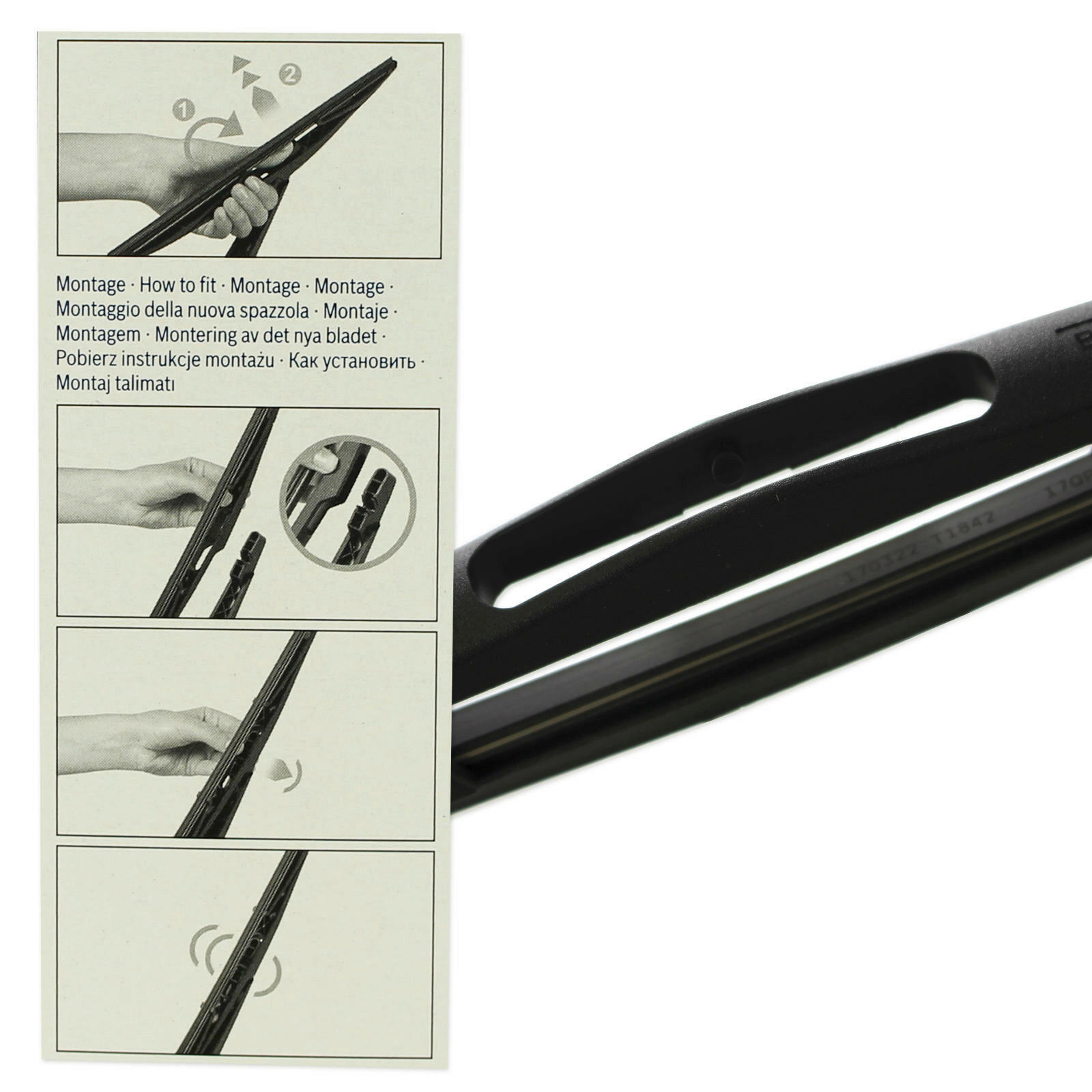 Hinten für Renault Clio 2 1.0-3.0 Bosch Scheibenwischer Wischblatt Set Vorne
