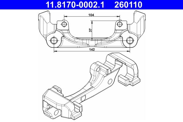 ATE Bracket, brake caliper