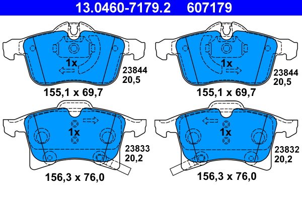 ATE Brake Pad Set, disc brake