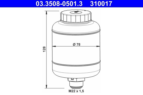 ATE Expansion Tank, brake fluid