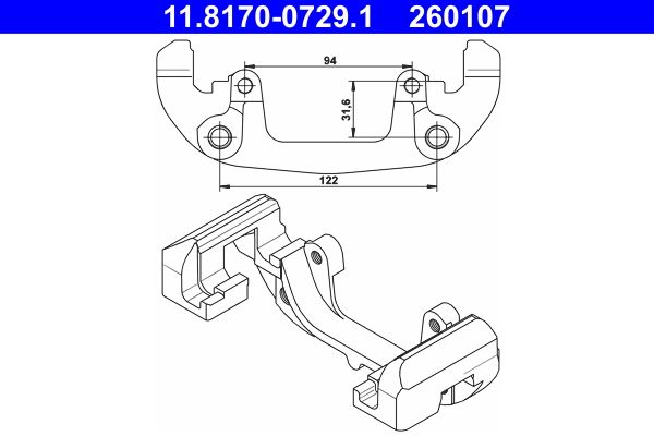 ATE Carrier, brake caliper