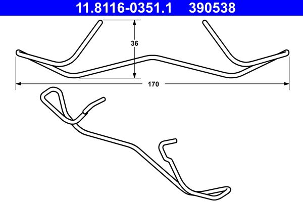 ATE Spring, brake caliper