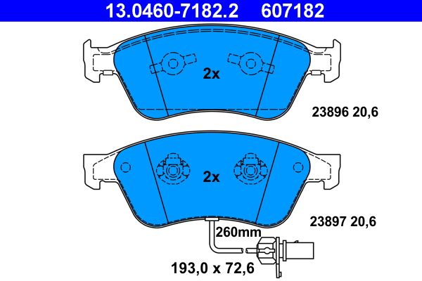 ATE Brake Pad Set, disc brake
