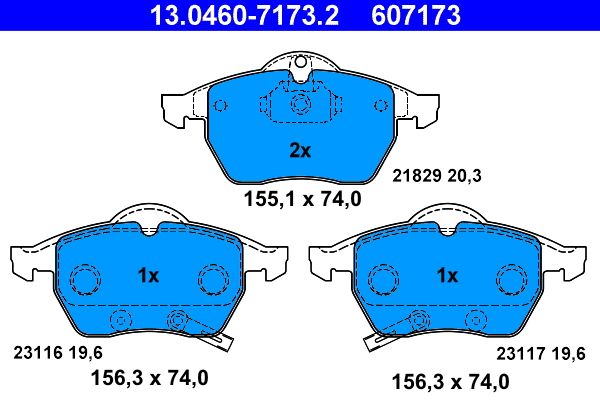 ATE Brake Pad Set, disc brake