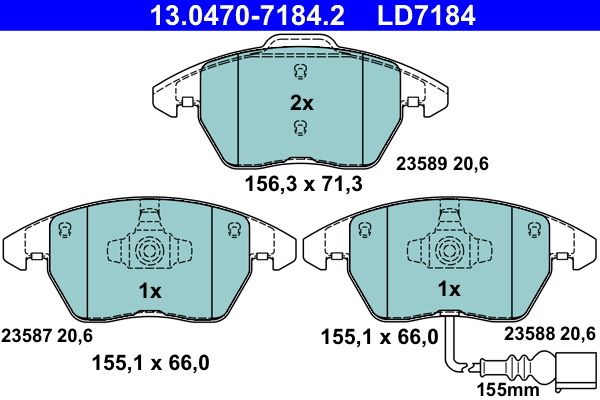 ATE Brake Pad Set, disc brake ATE Ceramic