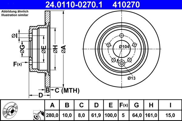 2x ATE Brake Disc