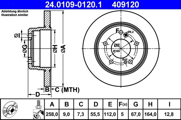 2x ATE Brake Disc