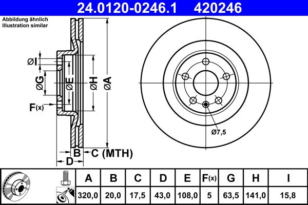 2x ATE Brake Disc