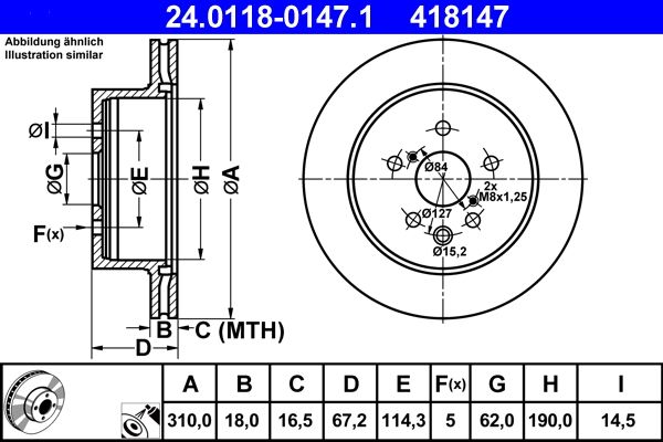2x ATE Brake Disc