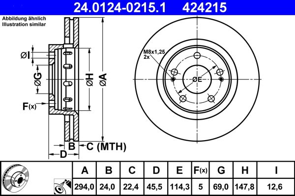 2x ATE Brake Disc