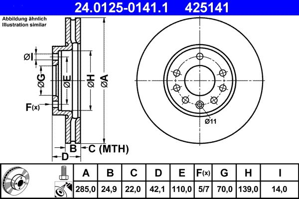 2x ATE Brake Disc
