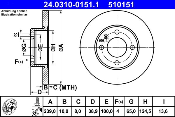 2x ATE Brake Disc PowerDisc