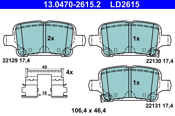 ATE Brake Pad Set, disc brake ATE Ceramic