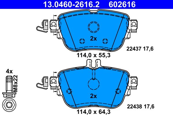 ATE Brake Pad Set, disc brake