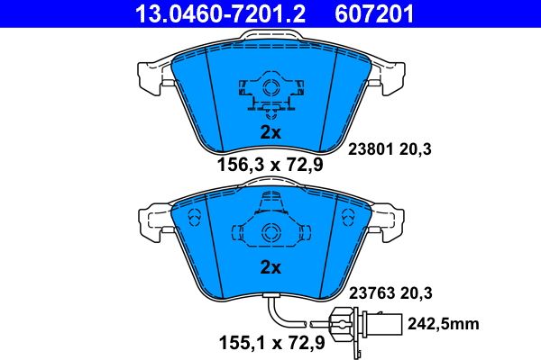 ATE Brake Pad Set, disc brake