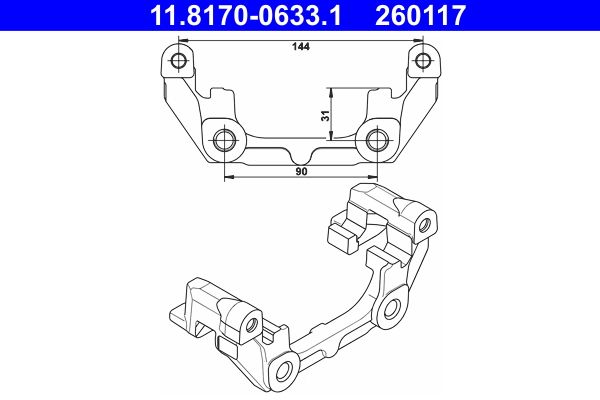 ATE Carrier, brake caliper