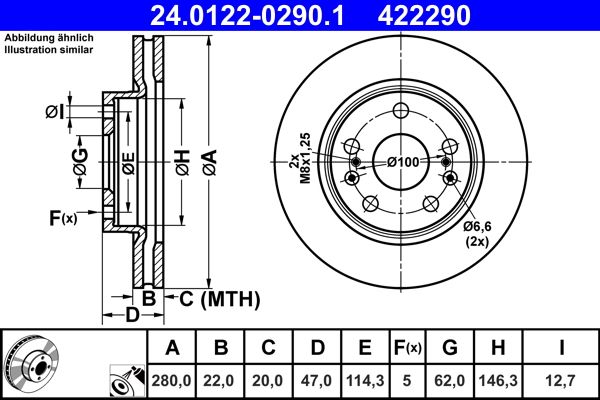 2x ATE Brake Disc