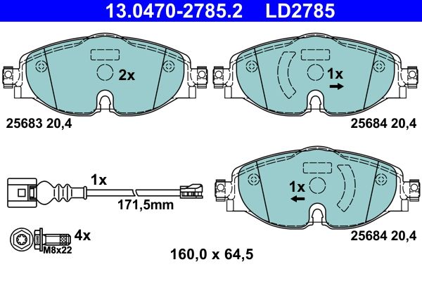 ATE Brake Pad Set, disc brake ATE Ceramic