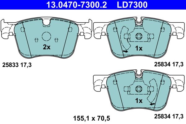 ATE Brake Pad Set, disc brake ATE Ceramic