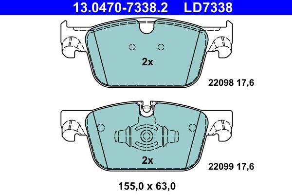 ATE Brake Pad Set, disc brake ATE Ceramic