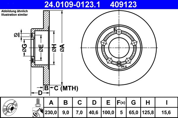 2x ATE Brake Disc