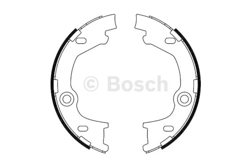 BOSCH Brake Shoe Set, parking brake