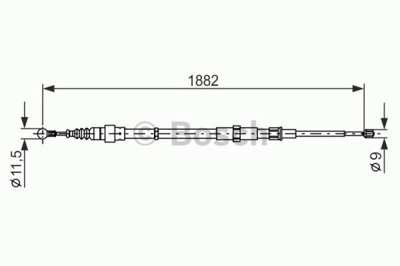BOSCH Seilzug, Feststellbremse 1 987 482 193
