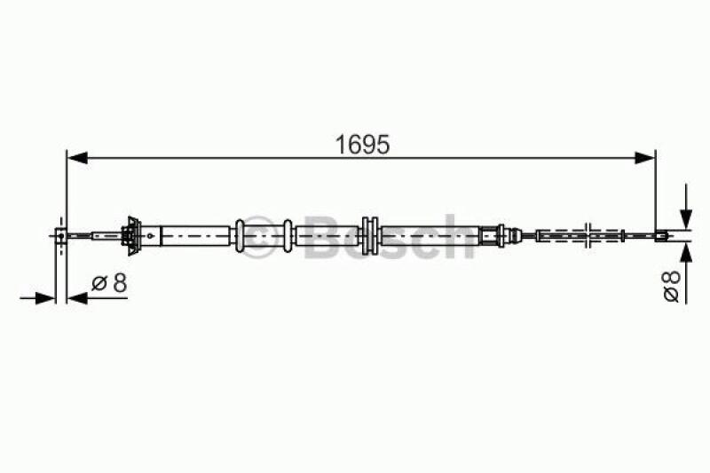 BOSCH Seilzug, Feststellbremse 1 987 482 205