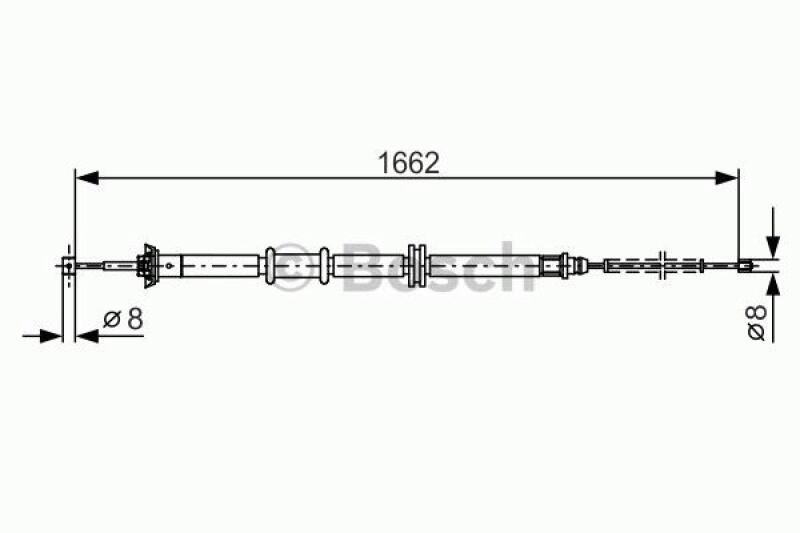 BOSCH Seilzug, Feststellbremse 1 987 482 206