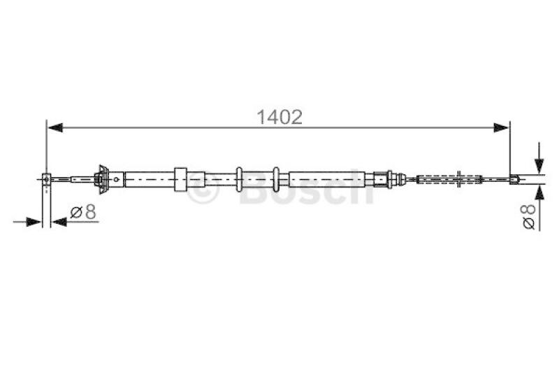 BOSCH Seilzug, Feststellbremse 1 987 482 241