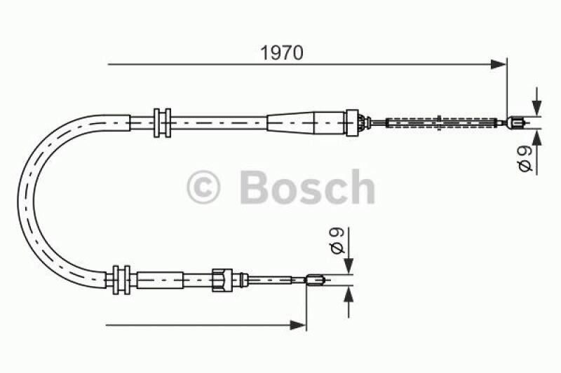 BOSCH Seilzug, Feststellbremse 1 987 482 253