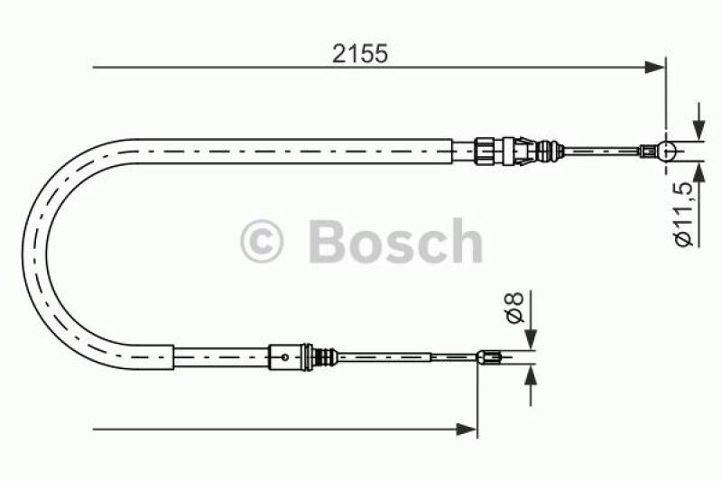 BOSCH Seilzug, Feststellbremse 1 987 477 994