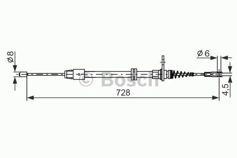 BOSCH Seilzug, Feststellbremse 1 987 482 301