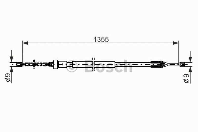 BOSCH Seilzug, Feststellbremse 1 987 482 309