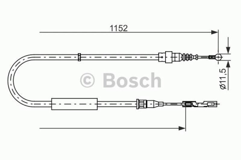 BOSCH Seilzug, Feststellbremse 1 987 482 310