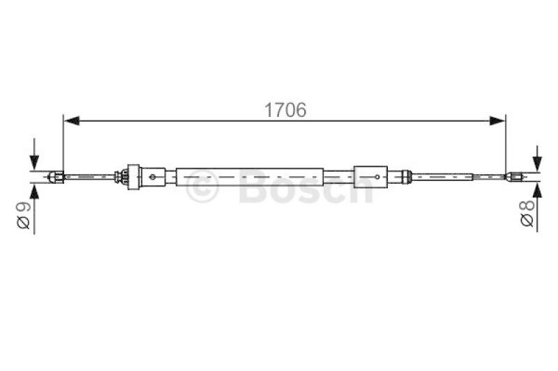 BOSCH Seilzug, Feststellbremse 1 987 482 316