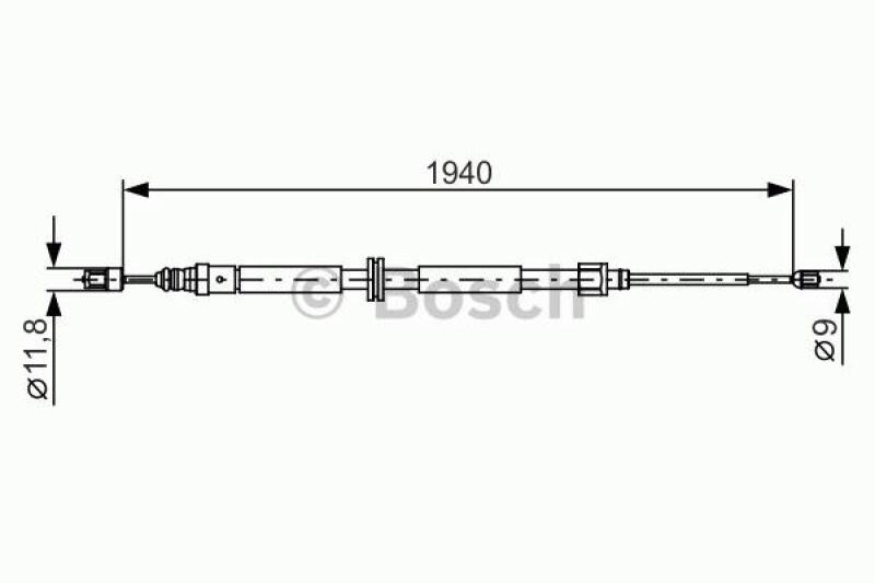 BOSCH Seilzug, Feststellbremse 1 987 482 325