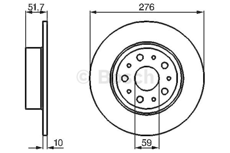 2x BOSCH Bremsscheibe 0 986 478 463