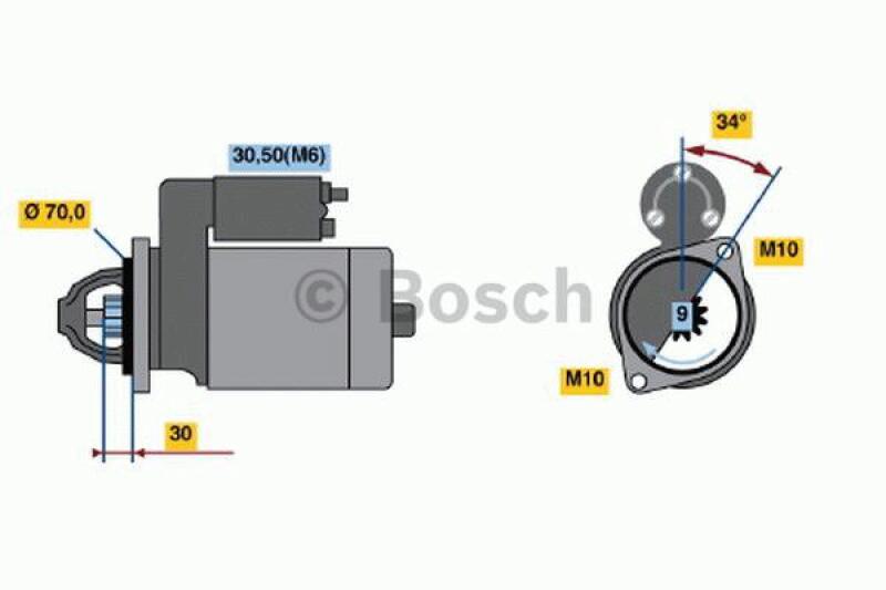 BOSCH Starter 0 986 020 350