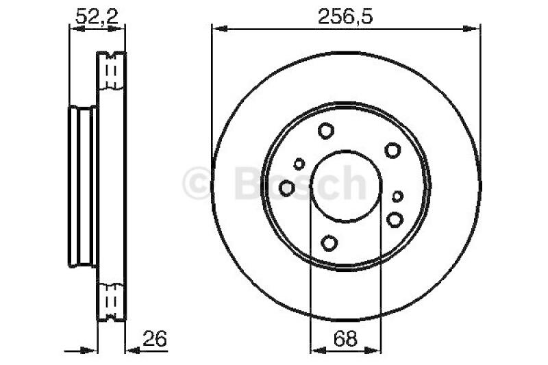 2x BOSCH Bremsscheibe 0 986 478 485