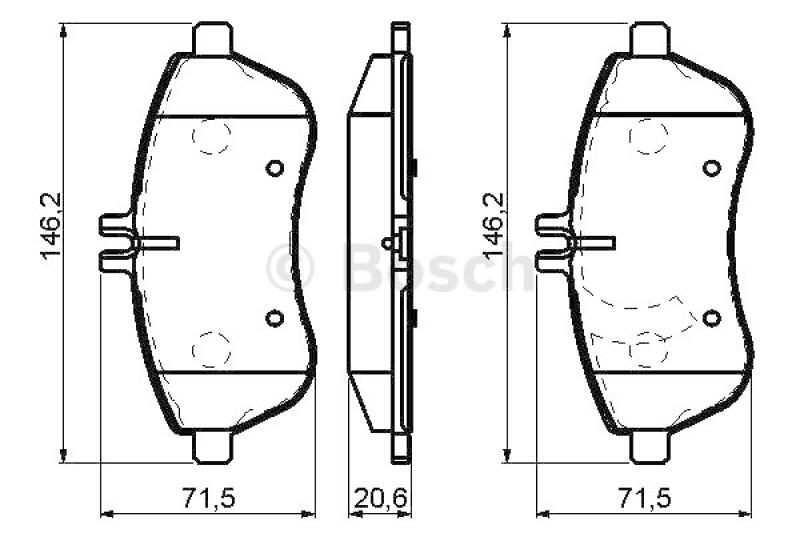 BOSCH Brake Pad Set, disc brake