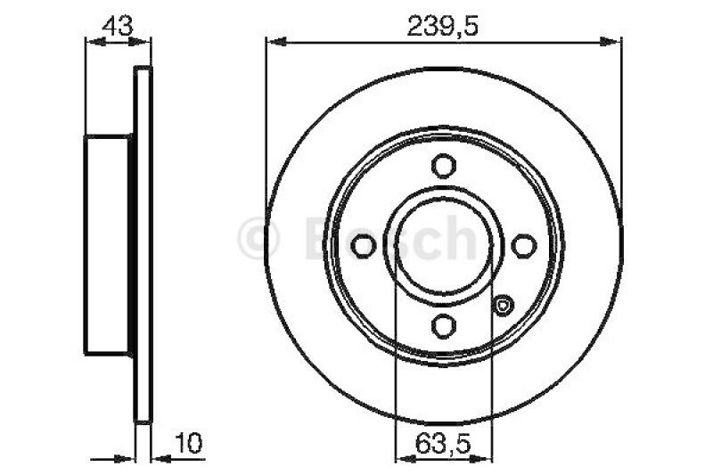 2x BOSCH Bremsscheibe 0 986 478 501