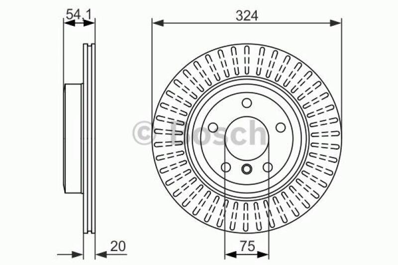 2x BOSCH Bremsscheibe
