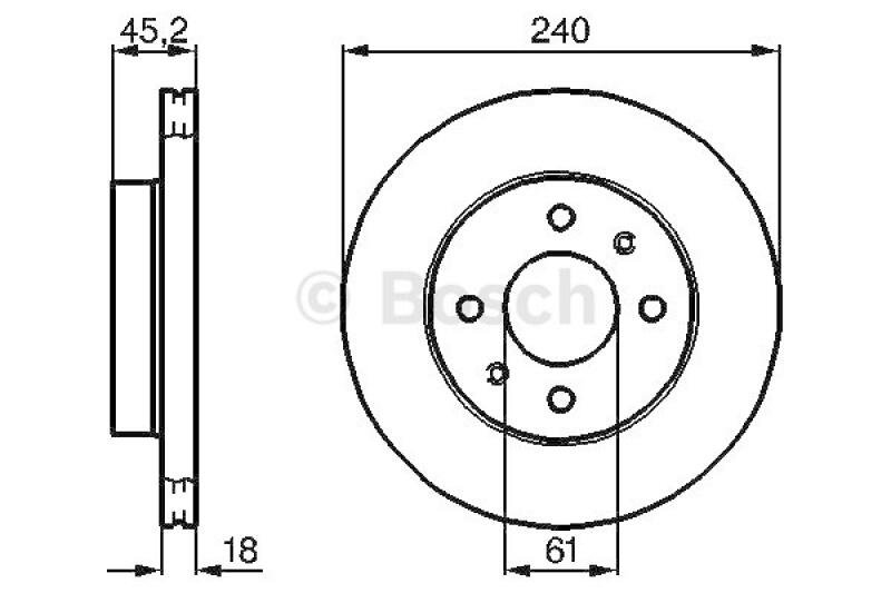2x BOSCH Bremsscheibe 0 986 478 533