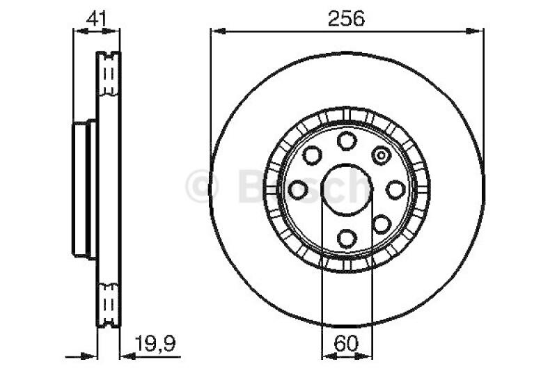 2x BOSCH Bremsscheibe 0 986 478 535