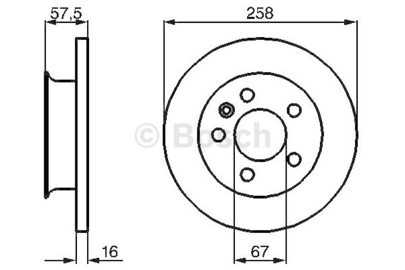 2x BOSCH Bremsscheibe 0 986 478 544