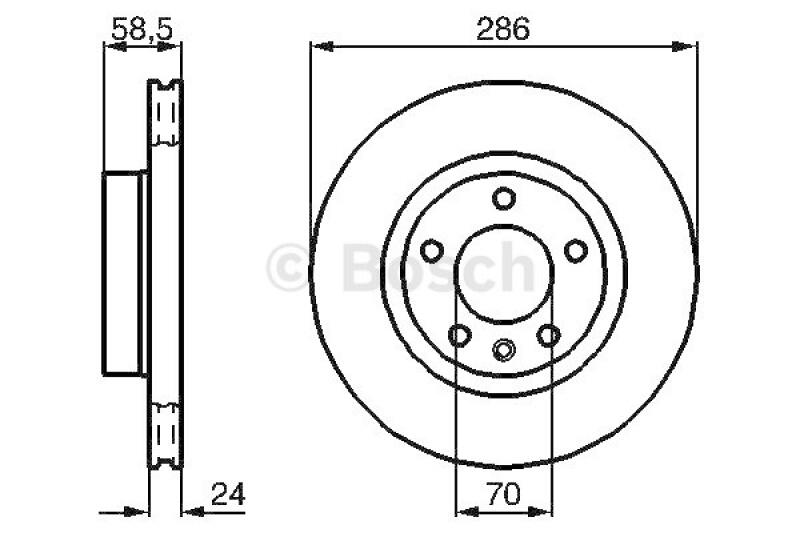 2x BOSCH Bremsscheibe 0 986 478 594