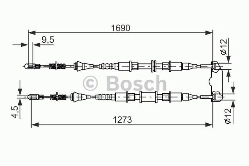 BOSCH Cable, parking brake