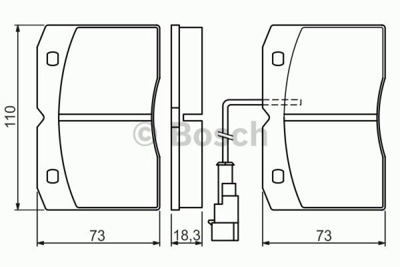 BOSCH Brake Pad Set, disc brake